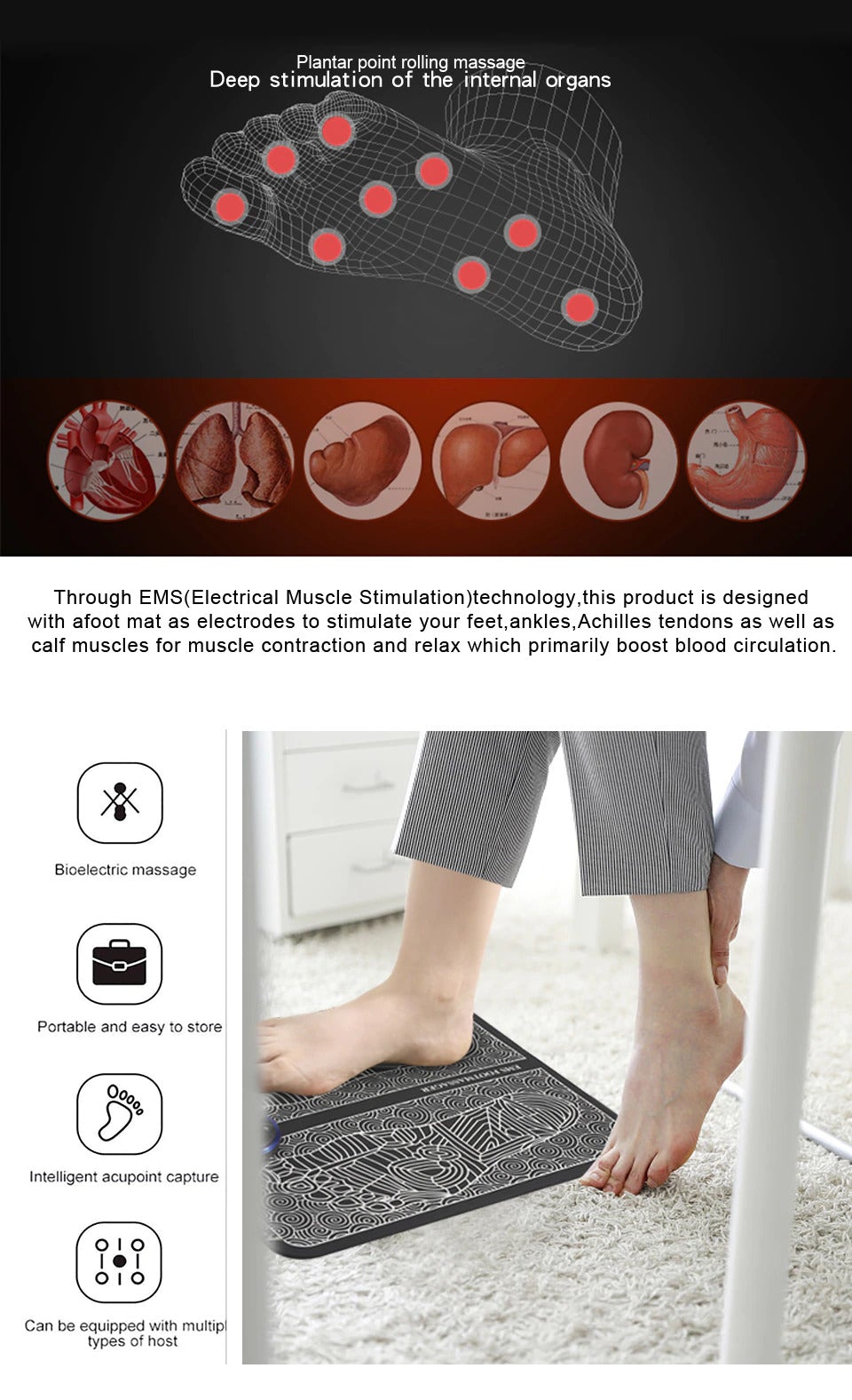 Electric EMS Foot Massager - Rarefinda.com