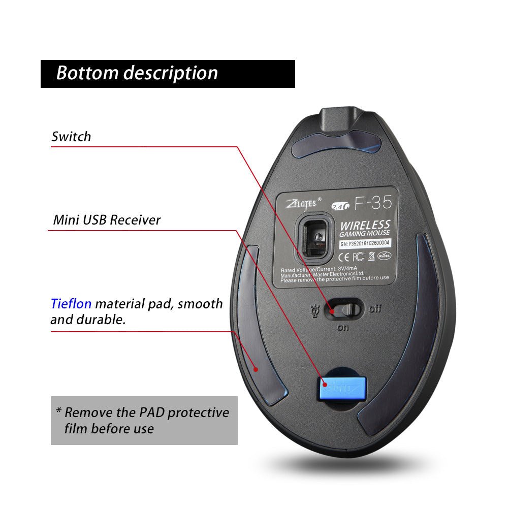 Vertical Ergonomic Wireless Mouse - Rarefinda.com